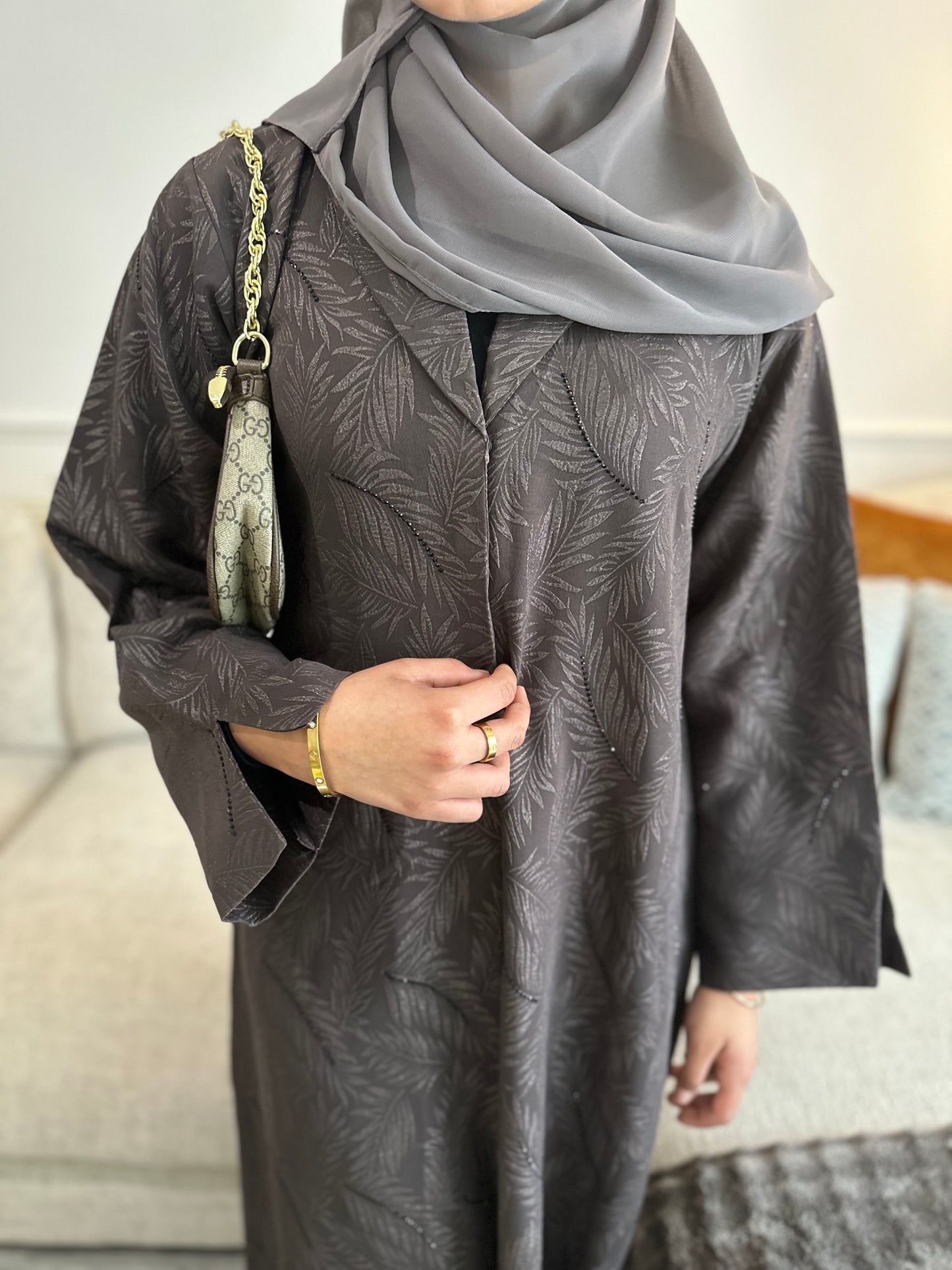 Leafy Pattern Abaya