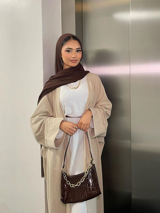 Nabila Abaya Coat: Beige